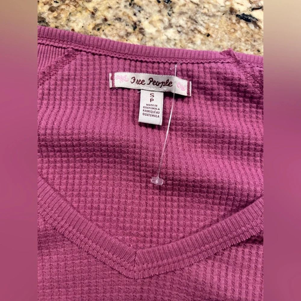 NWT Free People Santa Clara Oversized Thermal Shirt